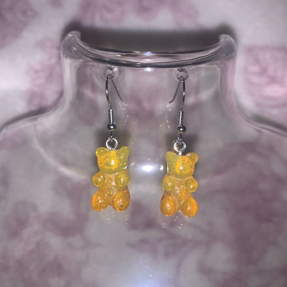 Yellow Gummy Bear Earrings
